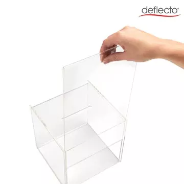 Een Deflecto ideëenbus met folderhouder, ft 33,8 x 21,5 x 21,3 cm koop je bij ShopXPress