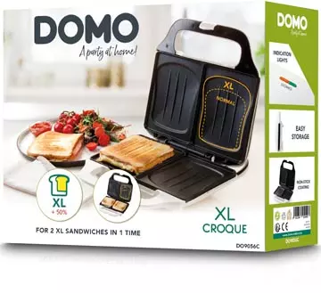 Een Domo croque monsieur machine Croque XL, wit koop je bij ShopXPress