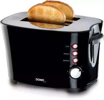 Een Domo Broodrooster B-Smart, voor 2 sneden brood, zwart koop je bij ShopXPress