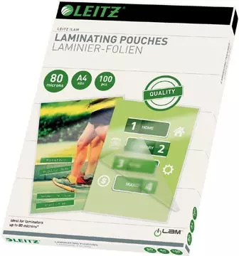 Een Leitz Ilam lamineerhoes ft A4, 160 micron (2 x 80 micron), pak van 100 stuks koop je bij ShopXPress