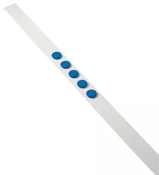 Een Dahle wandlijst lengte 1 m, met 5 blauwe magneten diameter 32 mm koop je bij ShopXPress