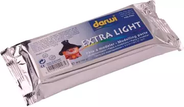 Een Darwi Extra Light boetseerpasta, pak van 160g, wit koop je bij ShopXPress