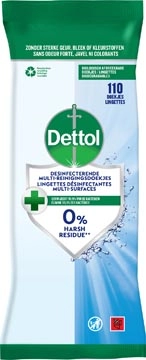 Een Dettol reiningsdoekjes desinfecterend, pak van 110 stuks koop je bij Supplierz BV