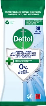 Een Dettol reiningsdoekjes desinfecterend, pak van 30 stuks koop je bij Supplierz BV