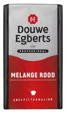 Een Douwe Egberts koffie, Melange rood, pak van 250 g koop je bij ShopXPress