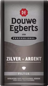 Een Douwe Egberts koffie, Silver/mokka, pak van 250 g koop je bij ShopXPress