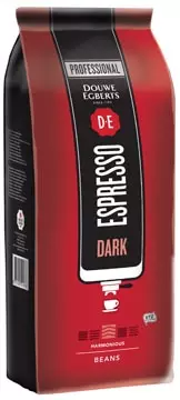 Een Douwe Egberts koffiebonen, espresso Dark, pak van 1 kg koop je bij ShopXPress