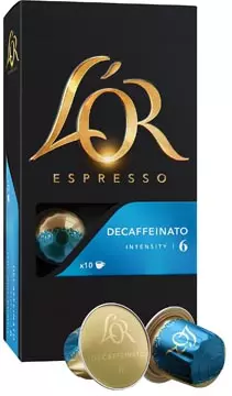 Een Douwe Egberts L'Or Intensity koffiecapsules, Decaffeïnato, pak van 10 stuks koop je bij ShopXPress