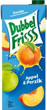 Een Dubbelfrisss Appel & Perzik 1,5 l, pak van 8 stuks koop je bij ShopXPress