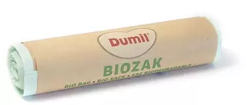 Een Dumil bio vuilniszak voor GFT, 16 micron, 20 l, rol van 8 stuks, groen koop je bij Supplierz BV