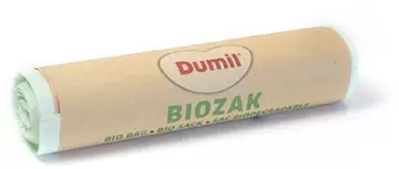 Een Dumil bio vuilniszak voor GFT, 16 micron, 60 l, rol van 8 stuks, groen koop je bij Supplierz BV