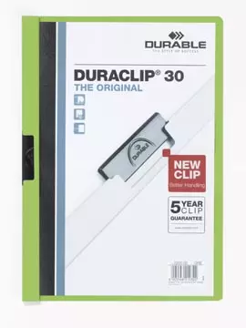 Een Durable klemmap Duraclip Original 30 groen koop je bij ShopXPress