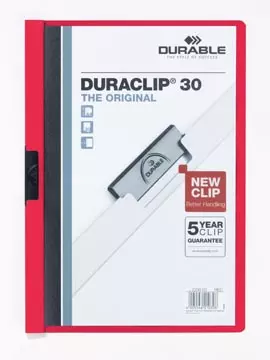 Een Durable klemmap Duraclip Original 30 rood koop je bij ShopXPress