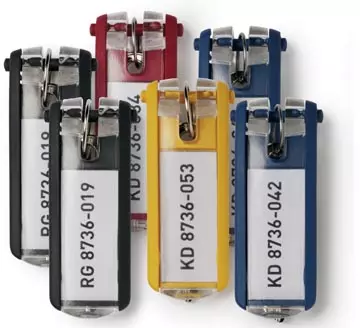 Een Durable sleutelhanger Key Clip, assortiment, pak van 6 stuks koop je bij ShopXPress