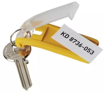 Een Durable sleutelhanger Key Clip, geel, pak van 6 stuks koop je bij ShopXPress