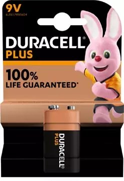 Een Duracell batterij Plus 100% 9V koop je bij ShopXPress