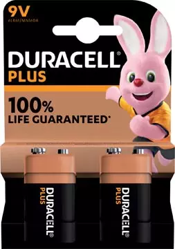 Een Duracell batterij Plus 100% 9V, blister van 2 stuks koop je bij ShopXPress