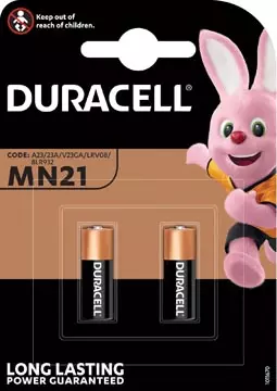 Een Duracell batterijen Alkaline Security MN21, blister van 2 stuks koop je bij ShopXPress