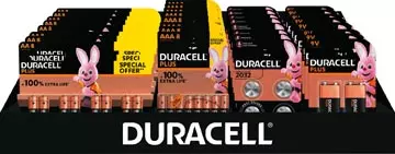 Een Duracell batterijen, Plus 100 % AA, AAA en 9V en CR2032, display van 41 stuks koop je bij ShopXPress