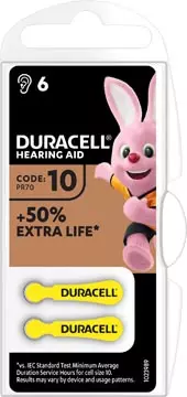 Een Duracell hoortoestelbatterijen DA10, blister van 6 stuks koop je bij ShopXPress