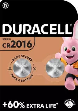 Een Duracell knoopcel Electronics CR2016, blister van 2 stuks koop je bij ShopXPress