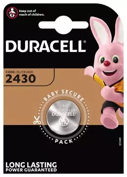 Een Duracell knoopcel Electronics CR2430, op blister koop je bij ShopXPress