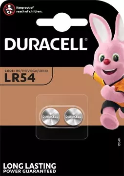 Een Duracell knoopcel Electronics LR54, blister van 2 stuks koop je bij ShopXPress