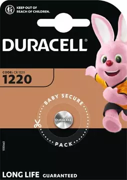 Een Duracell knoopcel Specialty Electronics CR1220, blister van 1 stuk koop je bij ShopXPress