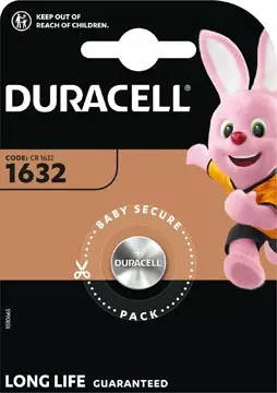 Een Duracell knoopcel Specialty Electronics CR1632, blister van 1 stuk koop je bij ShopXPress