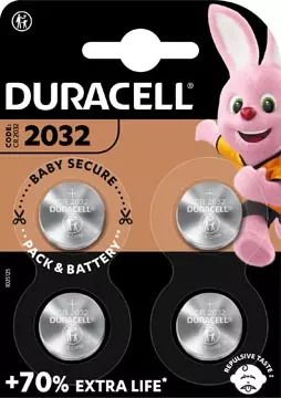 Een Duracell knoopcel Specialty Electronics CR2032, blister van 4 stuks koop je bij ShopXPress