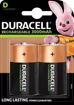 Een Duracell oplaadbare batterijen D, blister van 2 stuks koop je bij ShopXPress