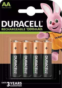 Een Duracell oplaadbare batterijen Recharge Plus AA, blister van 4 stuks koop je bij ShopXPress