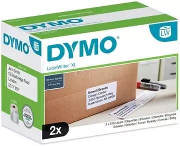 Een Dymo etiketten LabelWriter ft 102 x 59 mm, wit, 1150 etiketten koop je bij ShopXPress