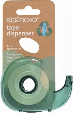 Een Econovo plakband, met afroller, 18 mm x 33 m, op blister in kraft koop je bij ShopXPress