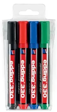 Een Edding Permanent marker e-330, etui van 4 stuks koop je bij ShopXPress