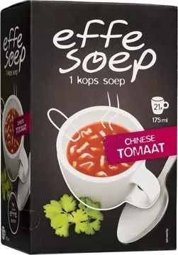 Een Effe Soep 1-kops, Chinese tomaat, 175 ml, doos van 21 zakjes koop je bij ShopXPress