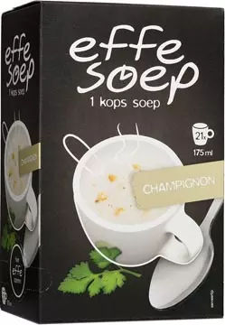 Een Effe Soep 1-kops, champignon, 175 ml, doos van 21 zakjes koop je bij ShopXPress