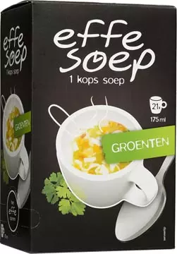 Een Effe Soep 1-kops, groenten, 175 ml, doos van 21 zakjes koop je bij ShopXPress