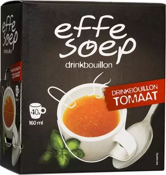 Een Effe Soep drinkbouillon, tomaat, 160 ml, doos van 40 sticks koop je bij ShopXPress