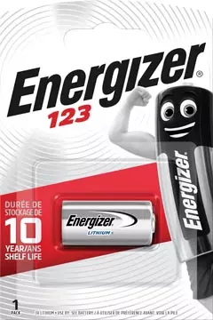 Een Energizer batterij Photo Lithium 123, op blister koop je bij ShopXPress