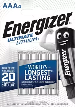 Een Energizer batterijen Lithium AAA, blister van 4 stuks koop je bij ShopXPress