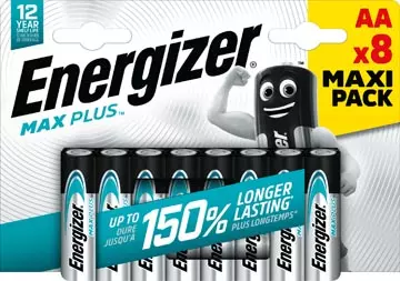 Een Energizer batterijen Max Plus AA, blister van 8 stuks koop je bij ShopXPress