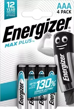 Een Energizer batterijen Max Plus AAA/LR03/E92, blister van 4 koop je bij ShopXPress