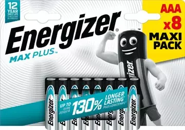 Een Energizer batterijen Max Plus AAA, blister van 8 stuks koop je bij ShopXPress