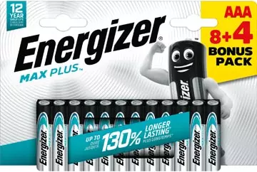 Een Energizer batterijen Max plus AAA, blister van 8+4 koop je bij ShopXPress