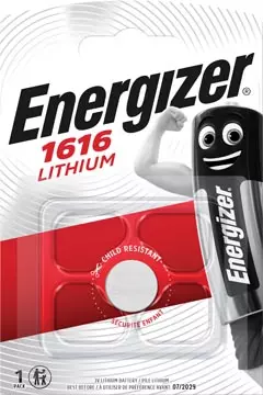 Een Energizer knoopcel CR1616, op blister koop je bij ShopXPress