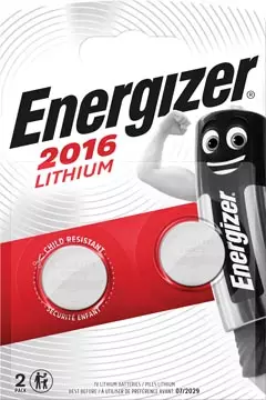 Een Energizer knoopcel CR2016, blister van 2 stuks koop je bij ShopXPress