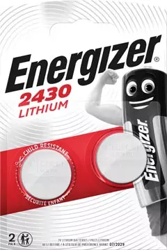 Een Energizer knoopcel CR2430, blister van 2 stuks koop je bij ShopXPress