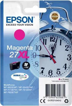 Een Epson inktcartridge 27XL, 1.100 pagina's, OEM C13T27134012, magenta koop je bij ShopXPress