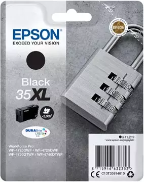 Een Epson inktcartridge 35 XL, 41,2 ml, OEM C13T35914010, zwart koop je bij ShopXPress